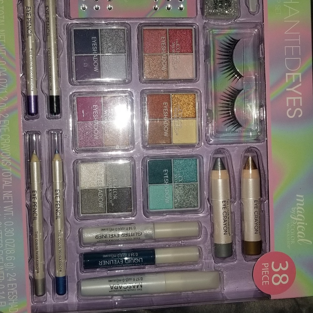 38 piece makeup kit, never opened or used.